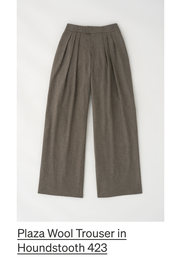 Plaza Wool Trouser in Houndstooth 423