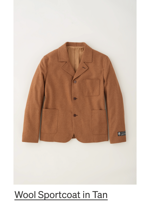 Wool Sportcoat in Tan