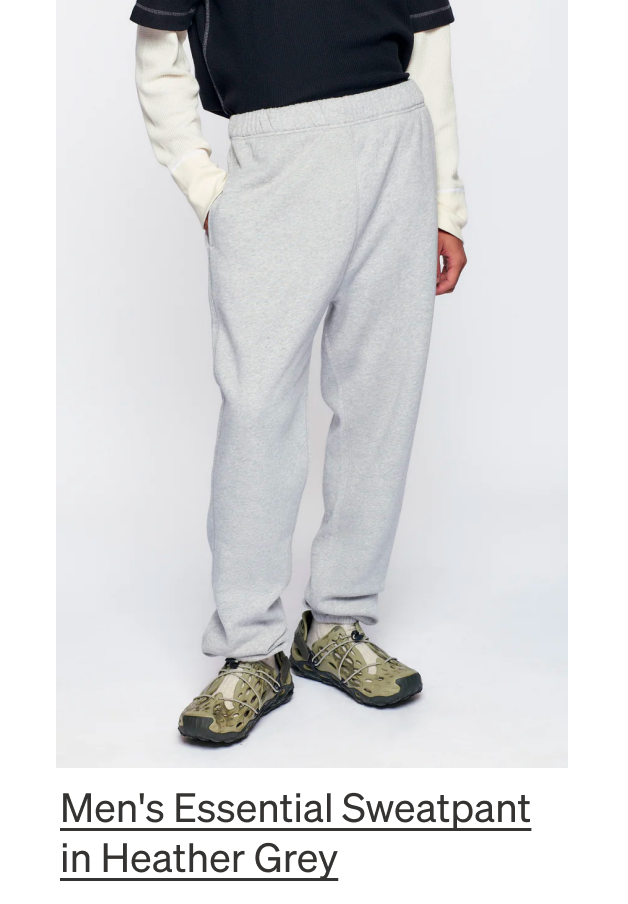 Men's Essential Sweatpant in Heather Grey