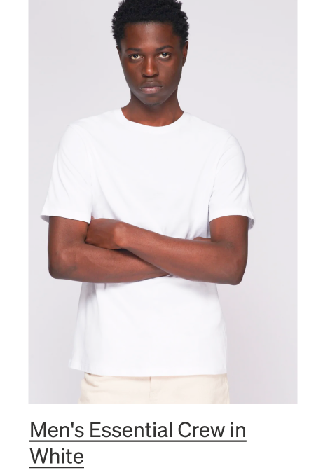 Mens Essential Crew White