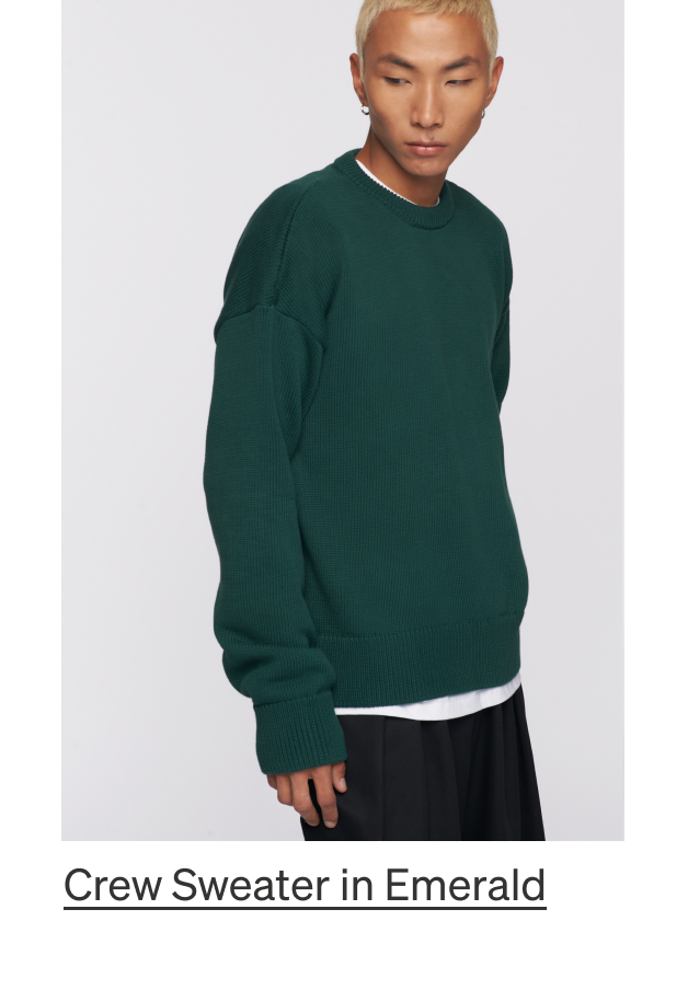 Crew Sweater in Emerald