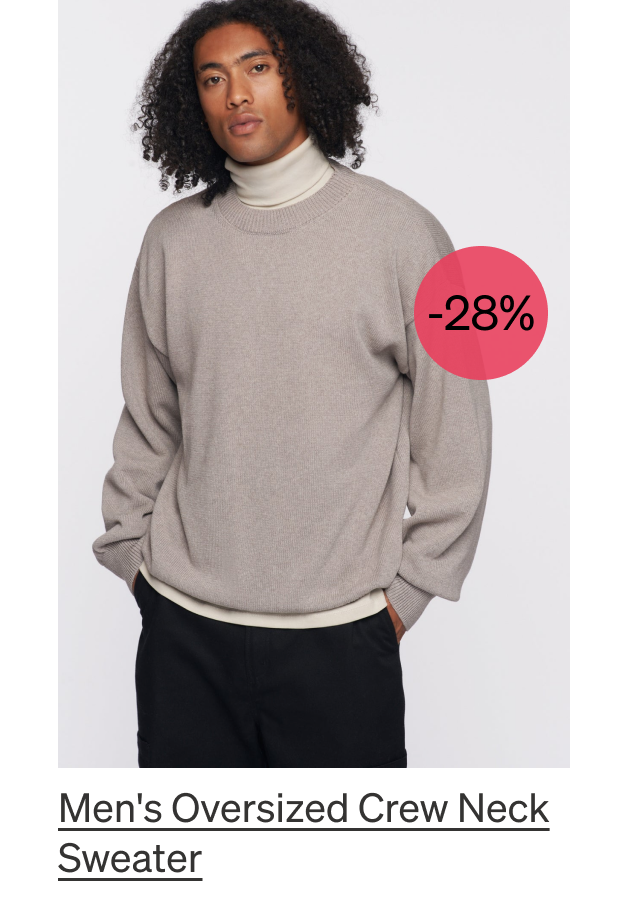 Men's Oversized Crew Neck Sweater