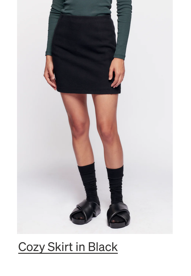 Cozy Skirt in Black