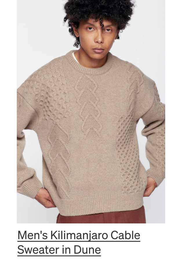 Men's Cable Knit Moon