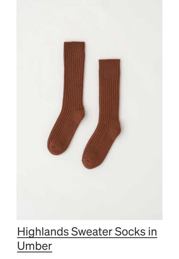Highlands Sweater Socks in Umber