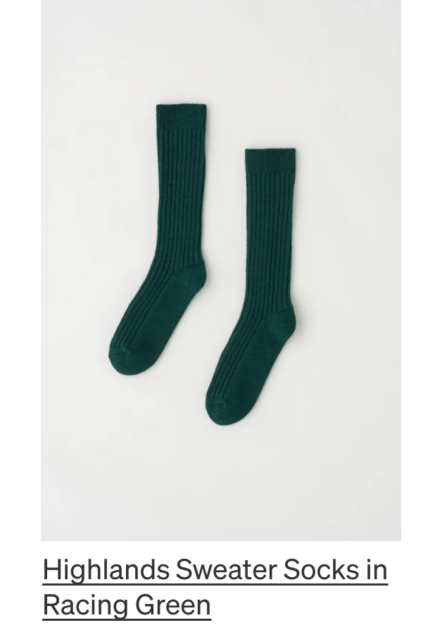 Highlands Sweater Socks in Racing Green