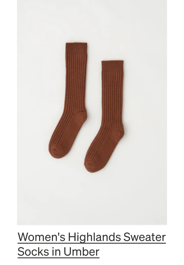 Women's Highlands Sweater Socks in Umber