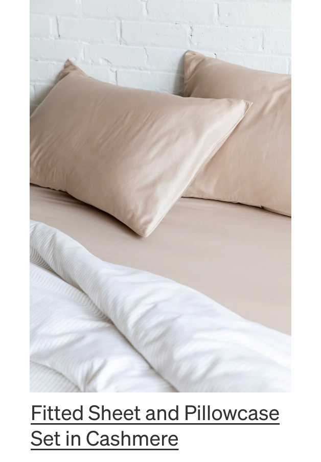 Fitted Sheet and Pillowcase Set in Cashmere