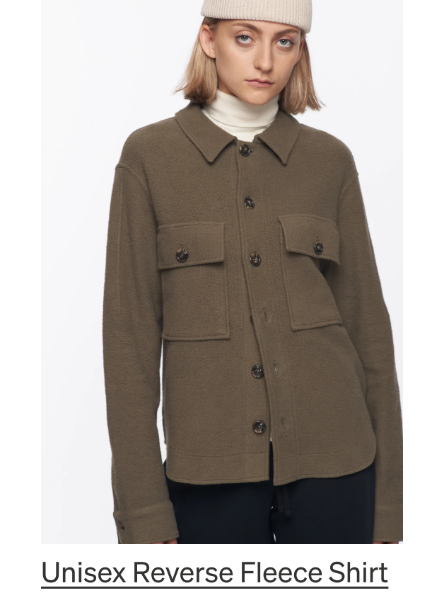 Unisex Reverse Fleece Shirt
