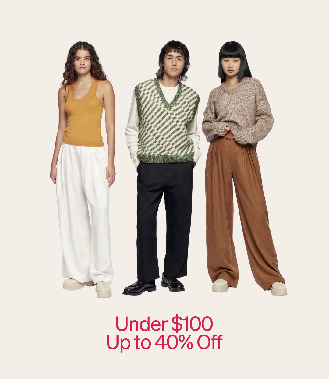 Under $100 up to 40% off