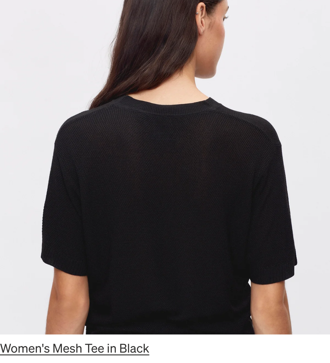 Womens Mesh Tee in Black