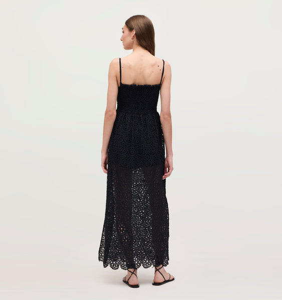 The Scallop Lace Isabel Nap Dress - Black Scallop Lace – Hill House Home