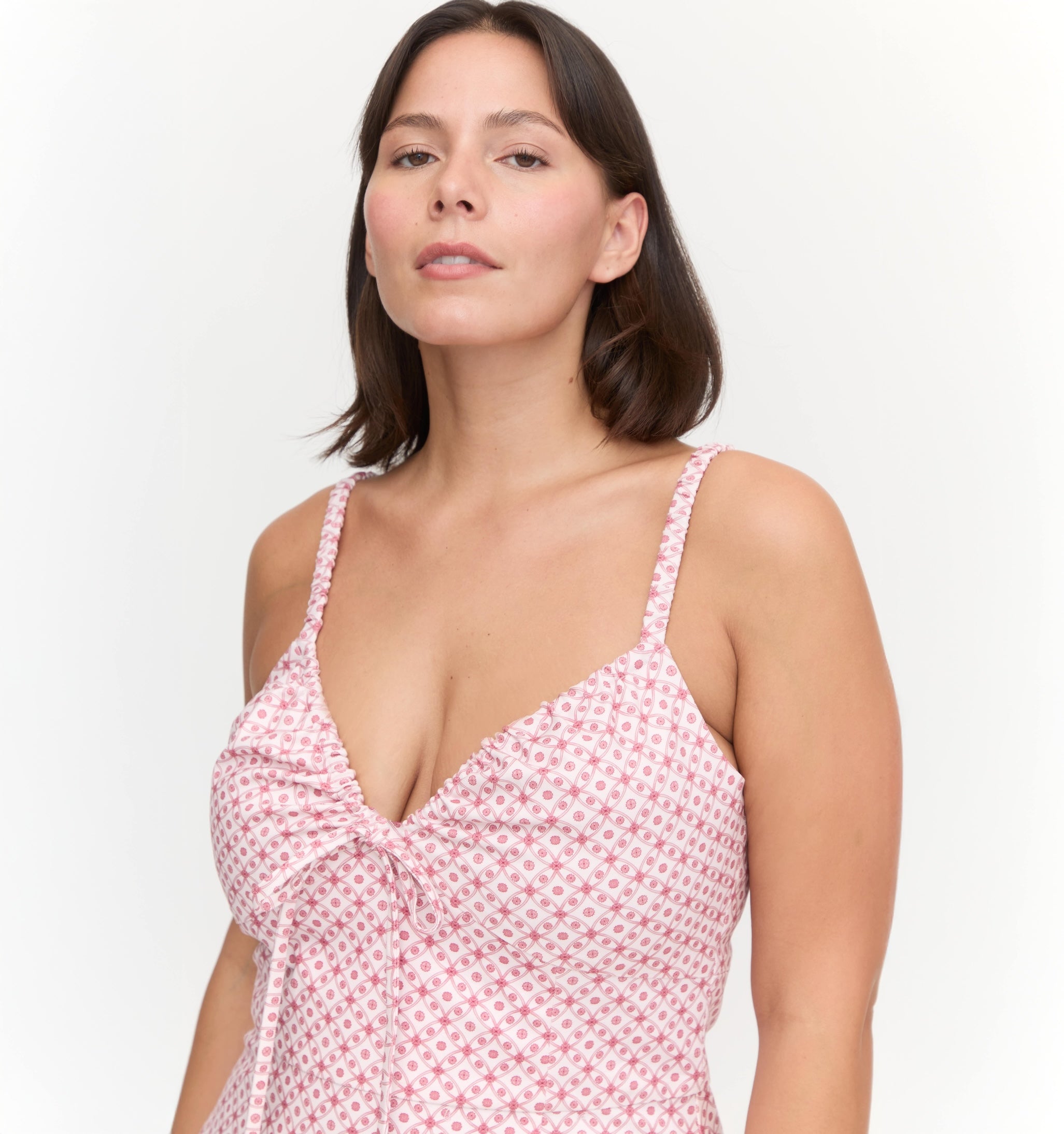 Hill House Home The Lillie Dress In Rose Circular Lattice
