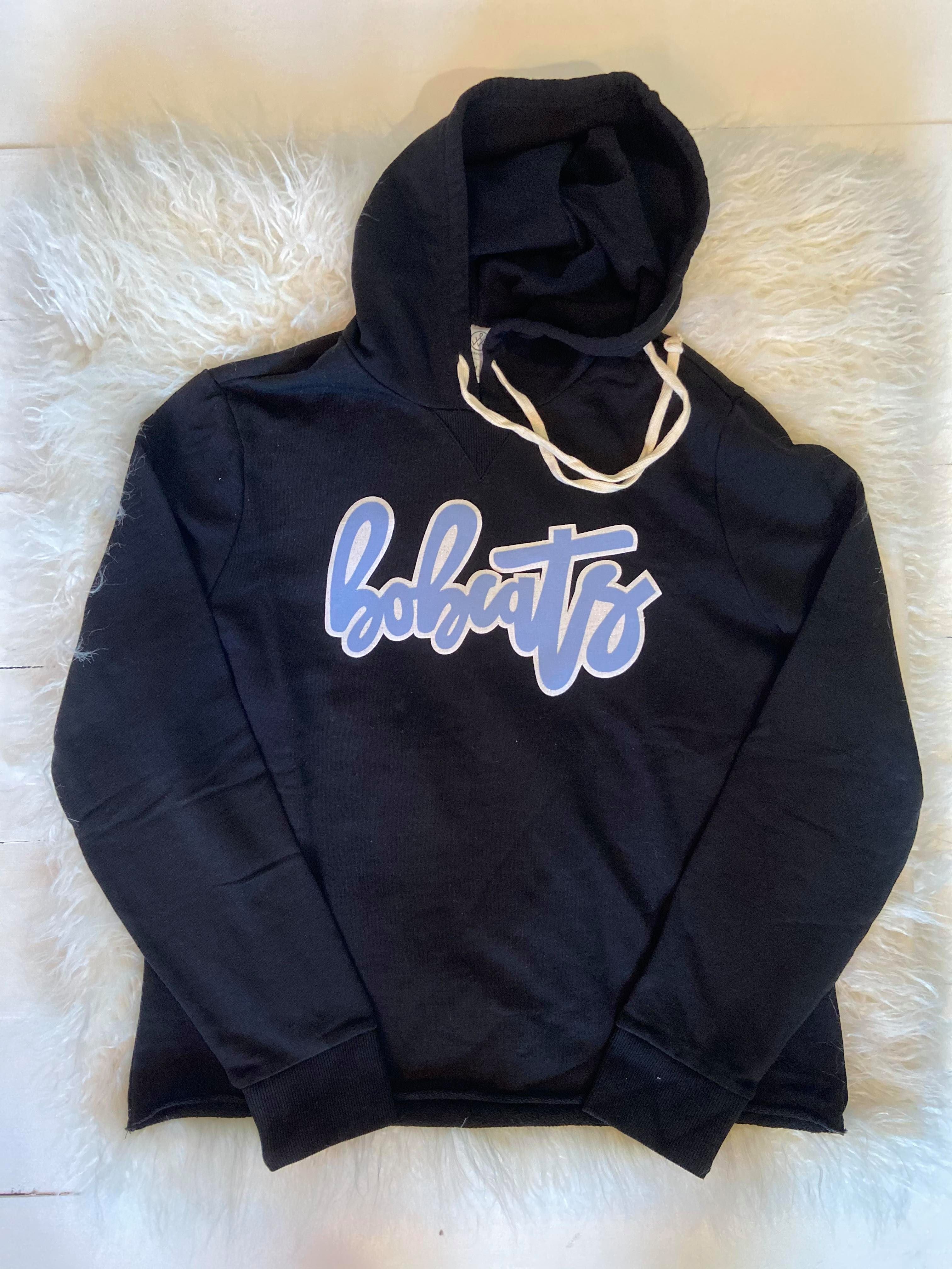 CURSIVE BOBCATS - BLACK LIGHTWEIGHT HOODIE – H.FLYNN