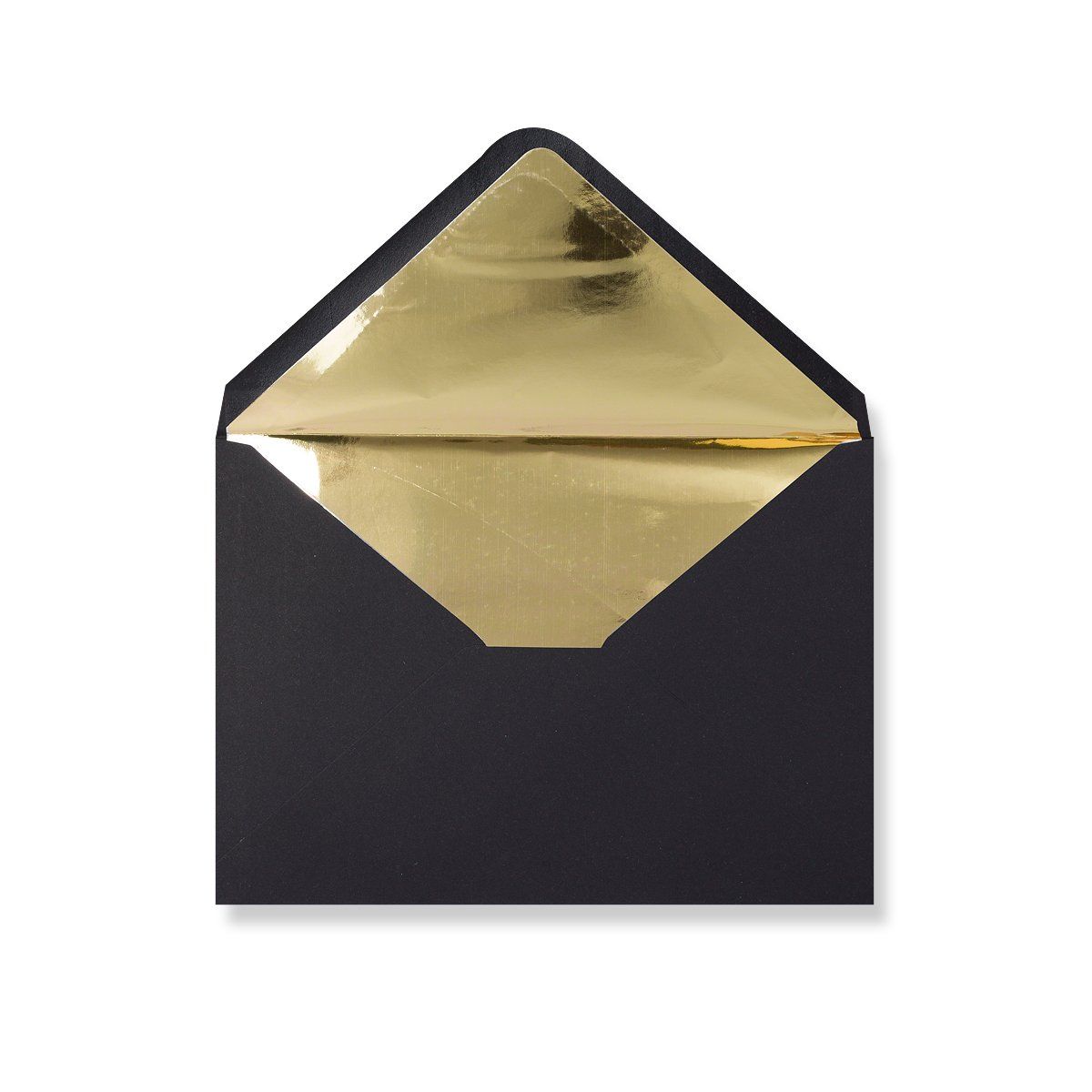 Black - Metallic Gold Foil Lined Envelopes