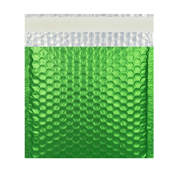 Green Matt Metallic Bubble Bags Pocket Peel and Seal - Envelope Kings