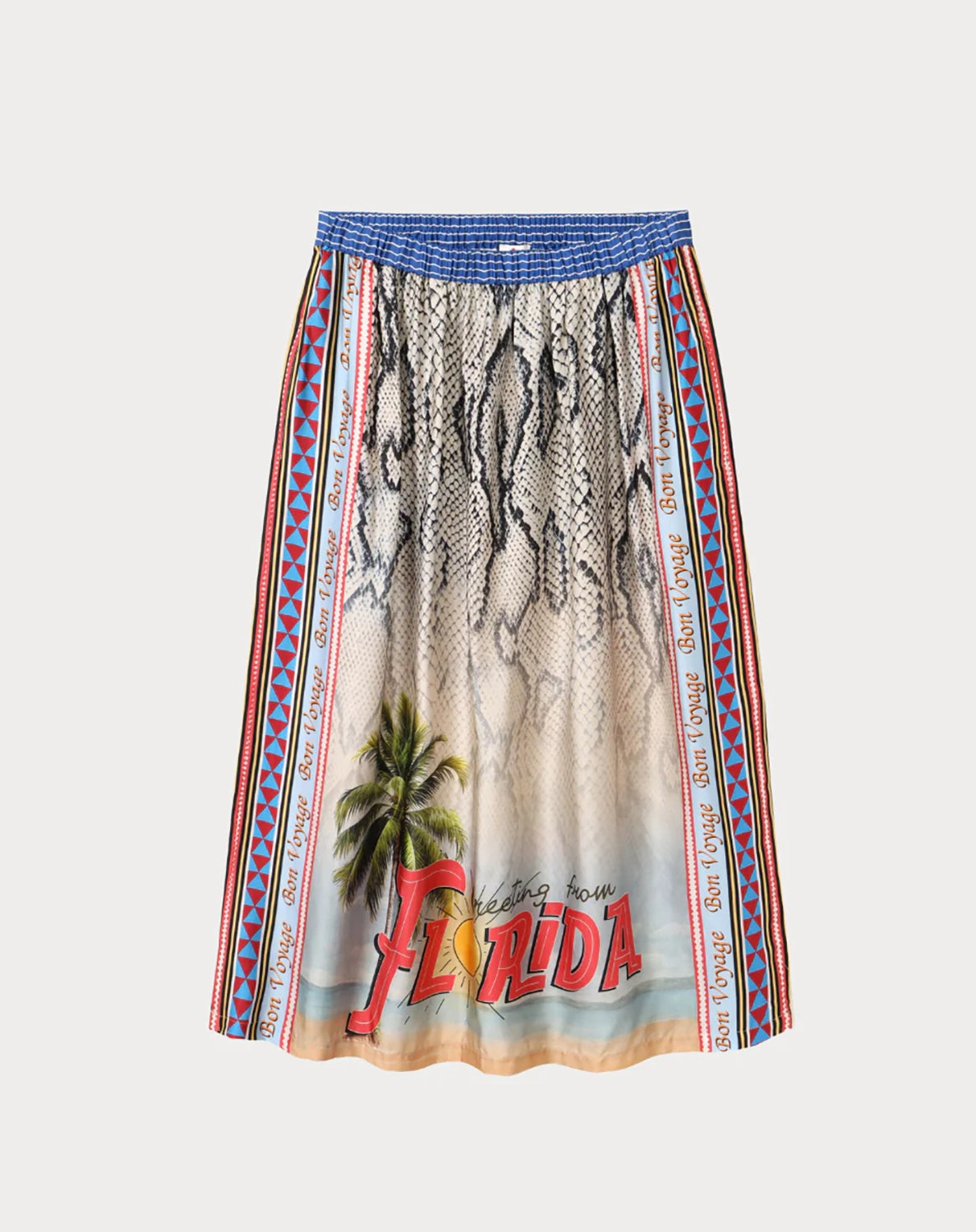 ME369 | Vanessa Printed Snake Midi Skirt