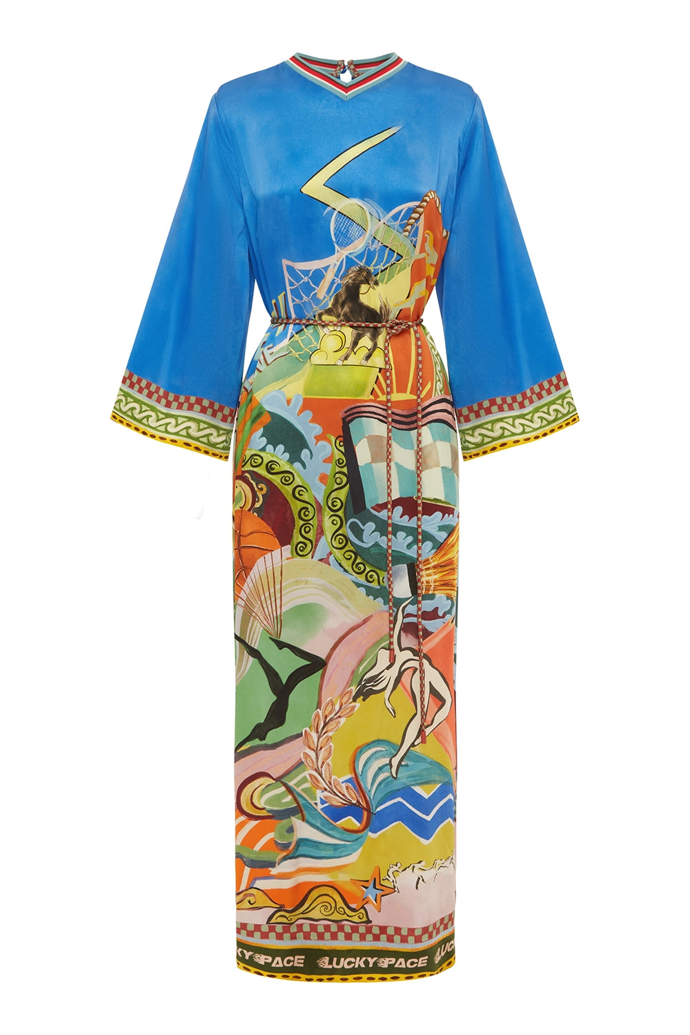 ALEMAIS | LUCKY PACE SILK MIDI DRESS