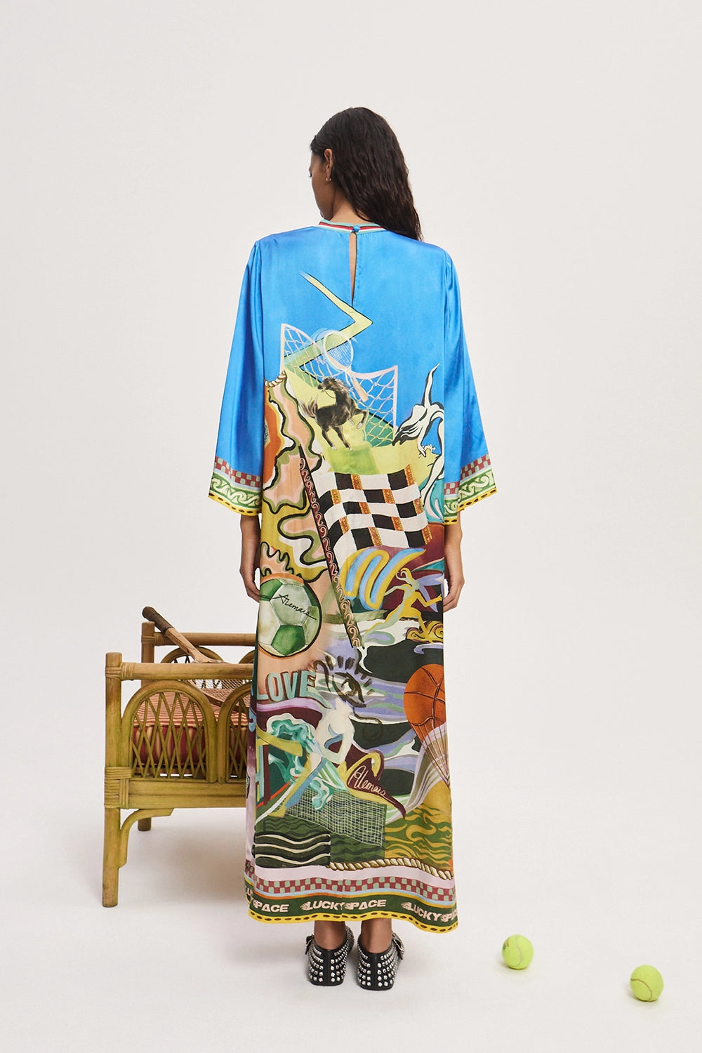 ALEMAIS | LUCKY PACE SILK MIDI DRESS