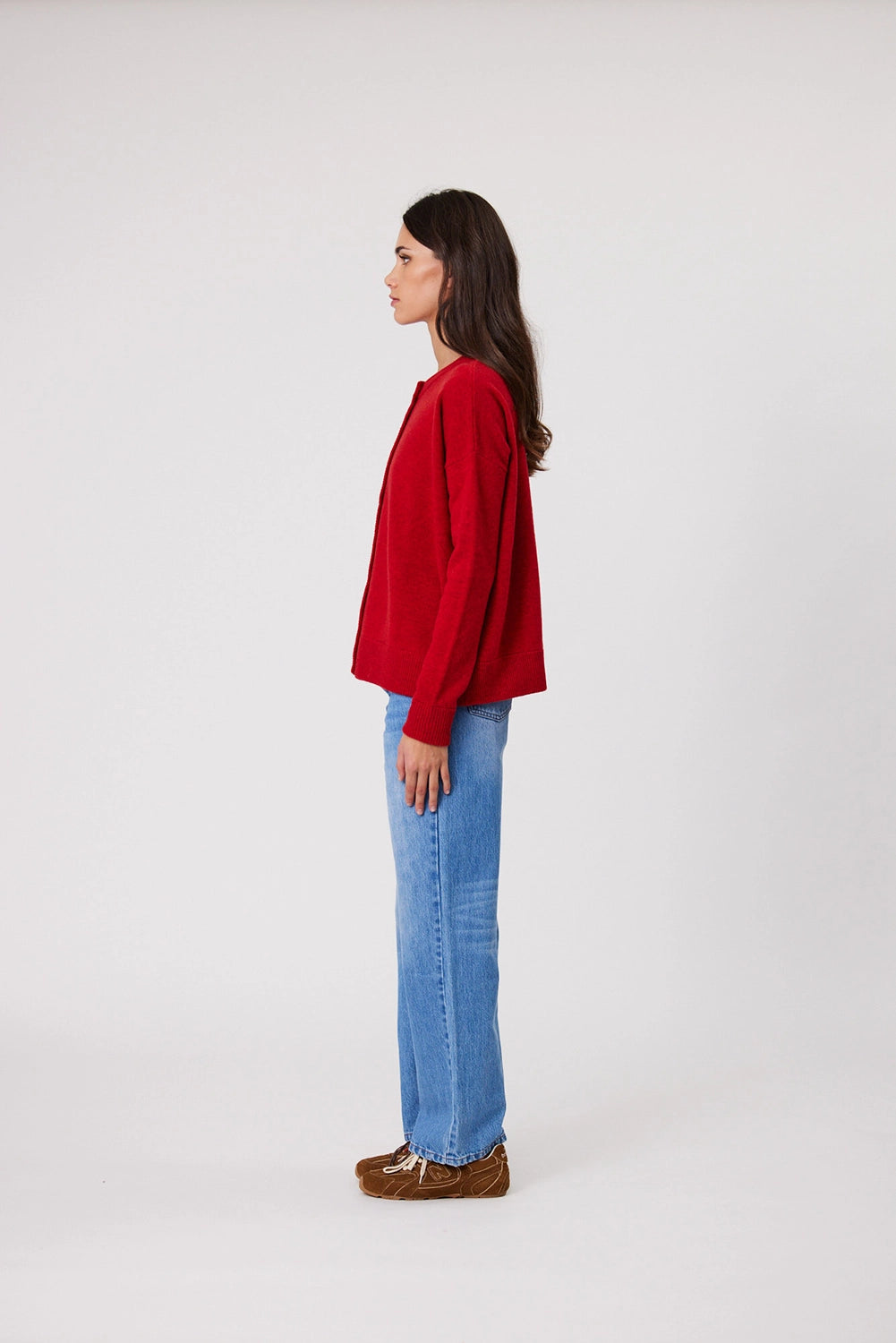 REMAIN TALI CARDIGAN - BRICK