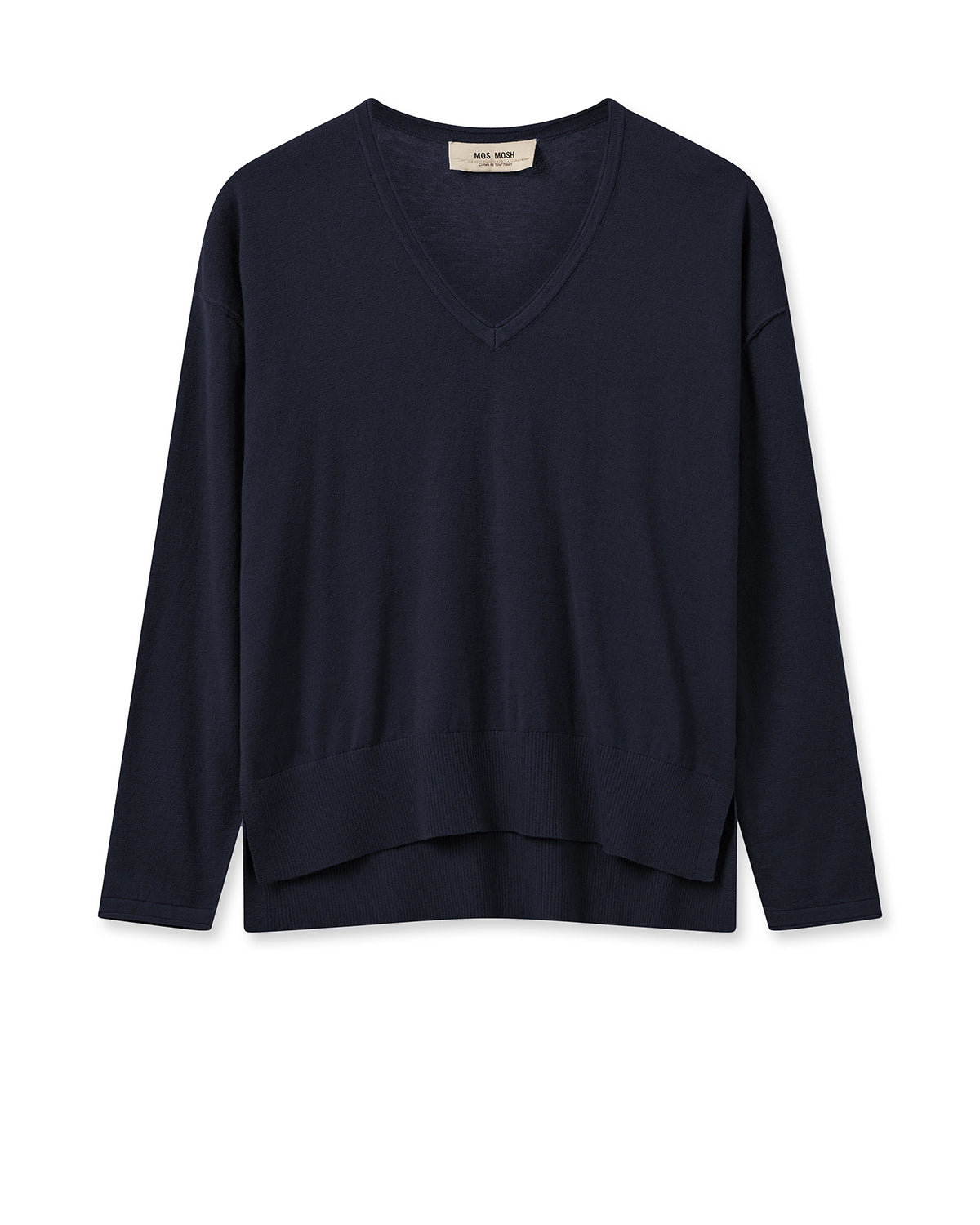  MOS MOSH | TANI V-NECK KNIT - SALUTE NAVY 158970