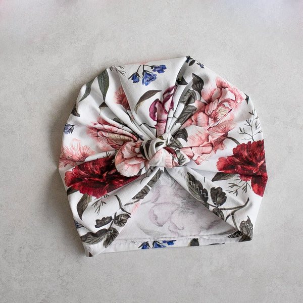 Turban - Botanical - White