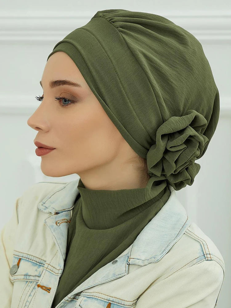 Trendy Floral Turban Hat