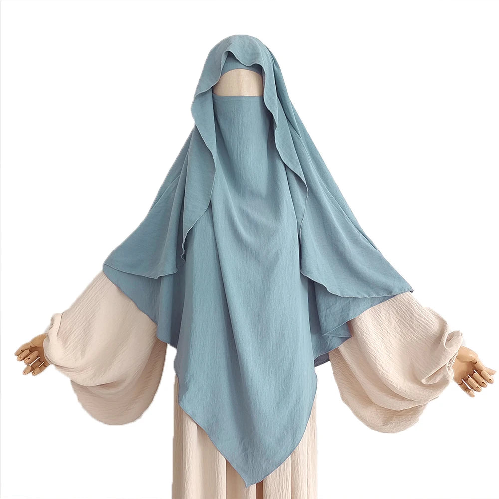 Jazz Crepe Cape Khimar with Niqab 4