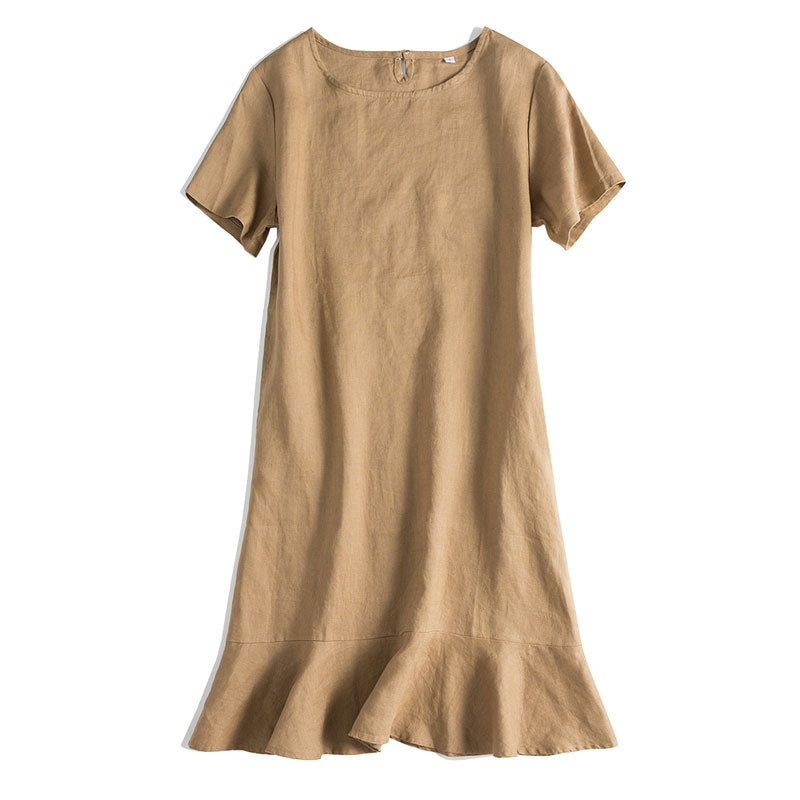 Simple Pure Color Linen Dresses For Women– FantasyLinen