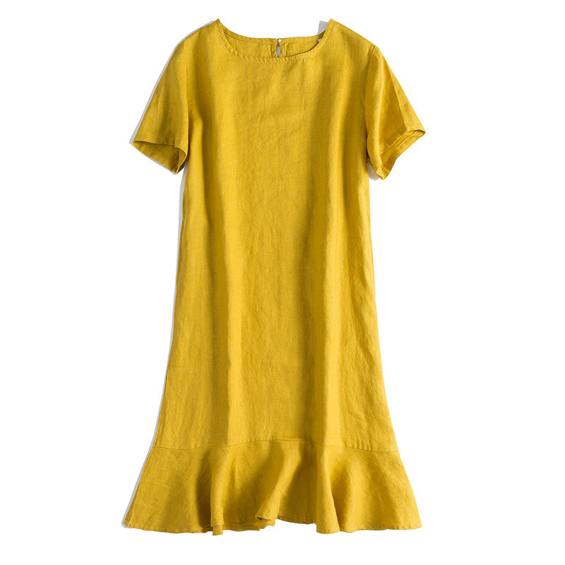 Simple Pure Color Linen Dresses For Women– FantasyLinen