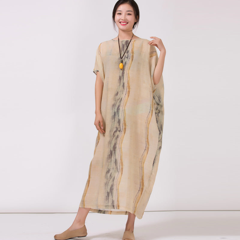 Women's Elegant Loose Plus Size Ramie Maxi Dress– FantasyLinen