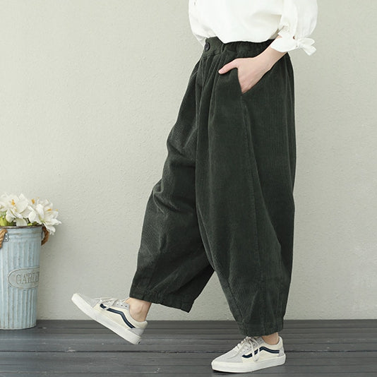 corduroy loose pants