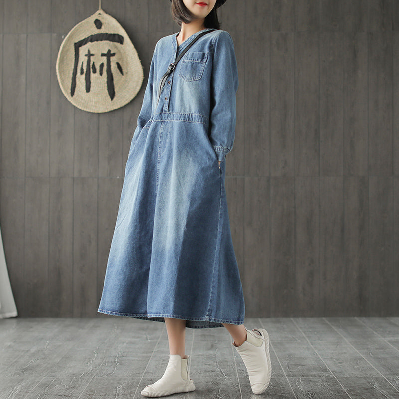 baggy denim dress