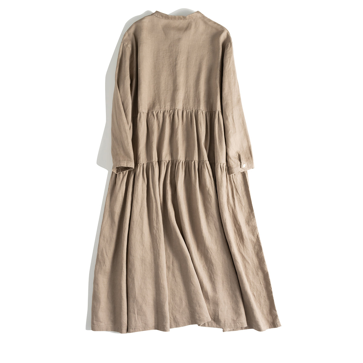Women's Simple Linen Casual Long Sleeve Dress– FantasyLinen