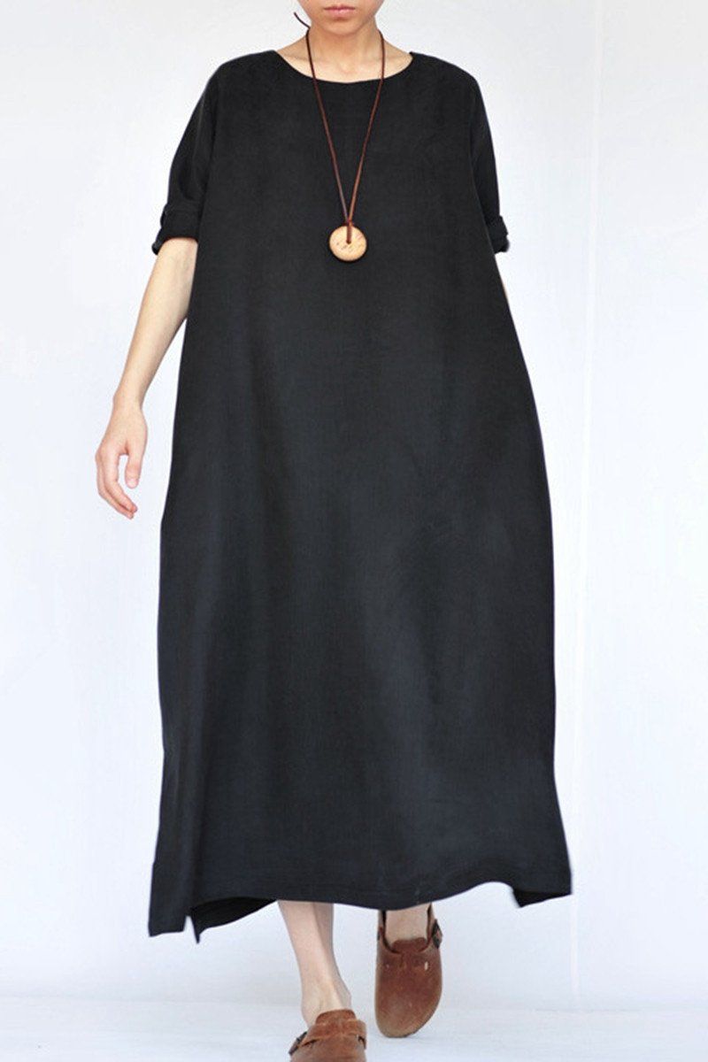 Summer Thin Black Heavy Copper Ammonia Silk Dresses Caftans Gown ...