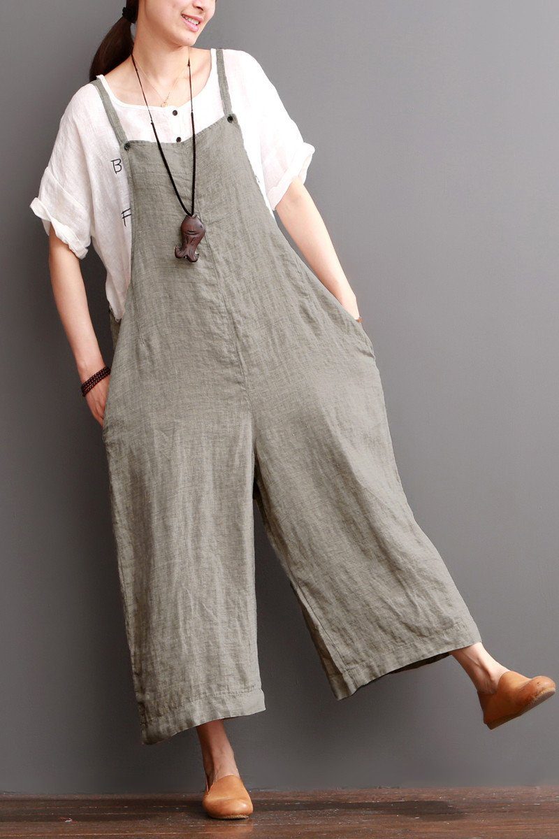 overall dress linen