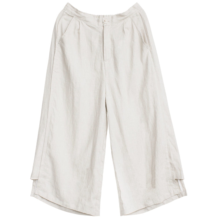 Women Beige Linen Summer Casual Pants Loose Thin Trousers K9523 ...
