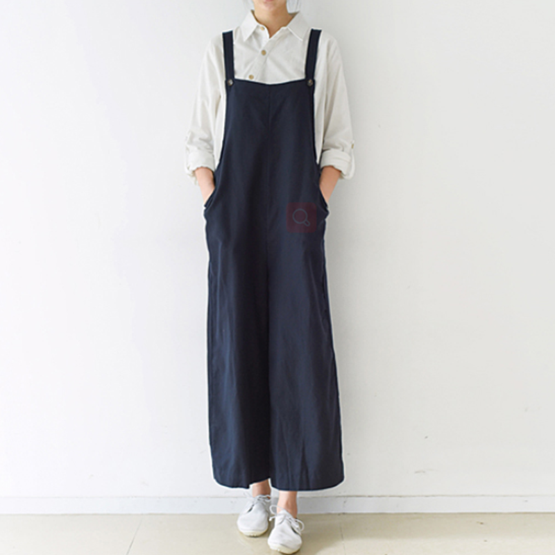 Loose Casual Linen Wide Leg Overalls For Women– FantasyLinen