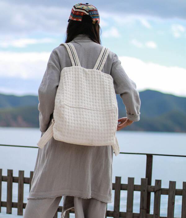 handmade canvas backpack