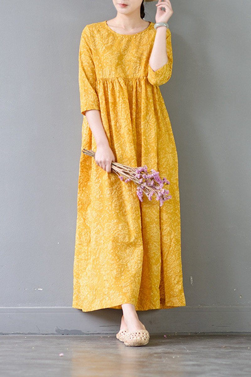 flower yellow dress