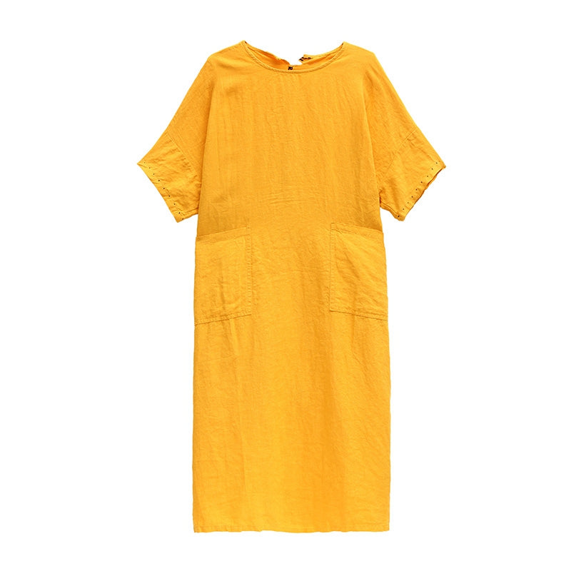 Fashion Cotton Linen Maxi Dresses Women Loose Clothes Q2062– FantasyLinen