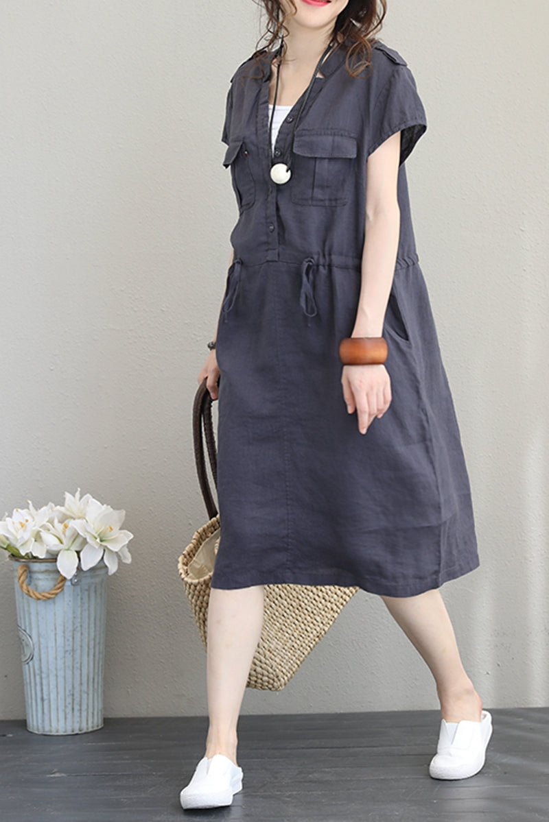 button down dress women