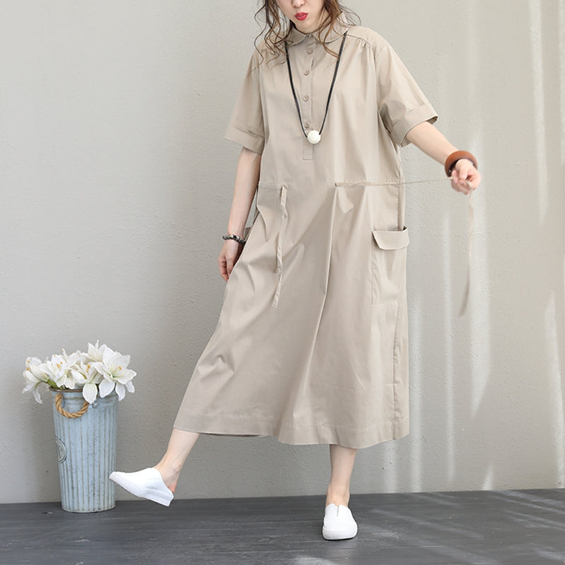 Fashion Fitted Long Shirt Dresses Women Casual Clothes Q1201– FantasyLinen