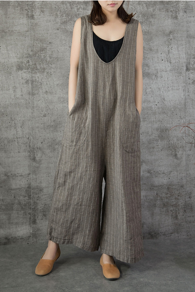overall wide leg jumpsuit