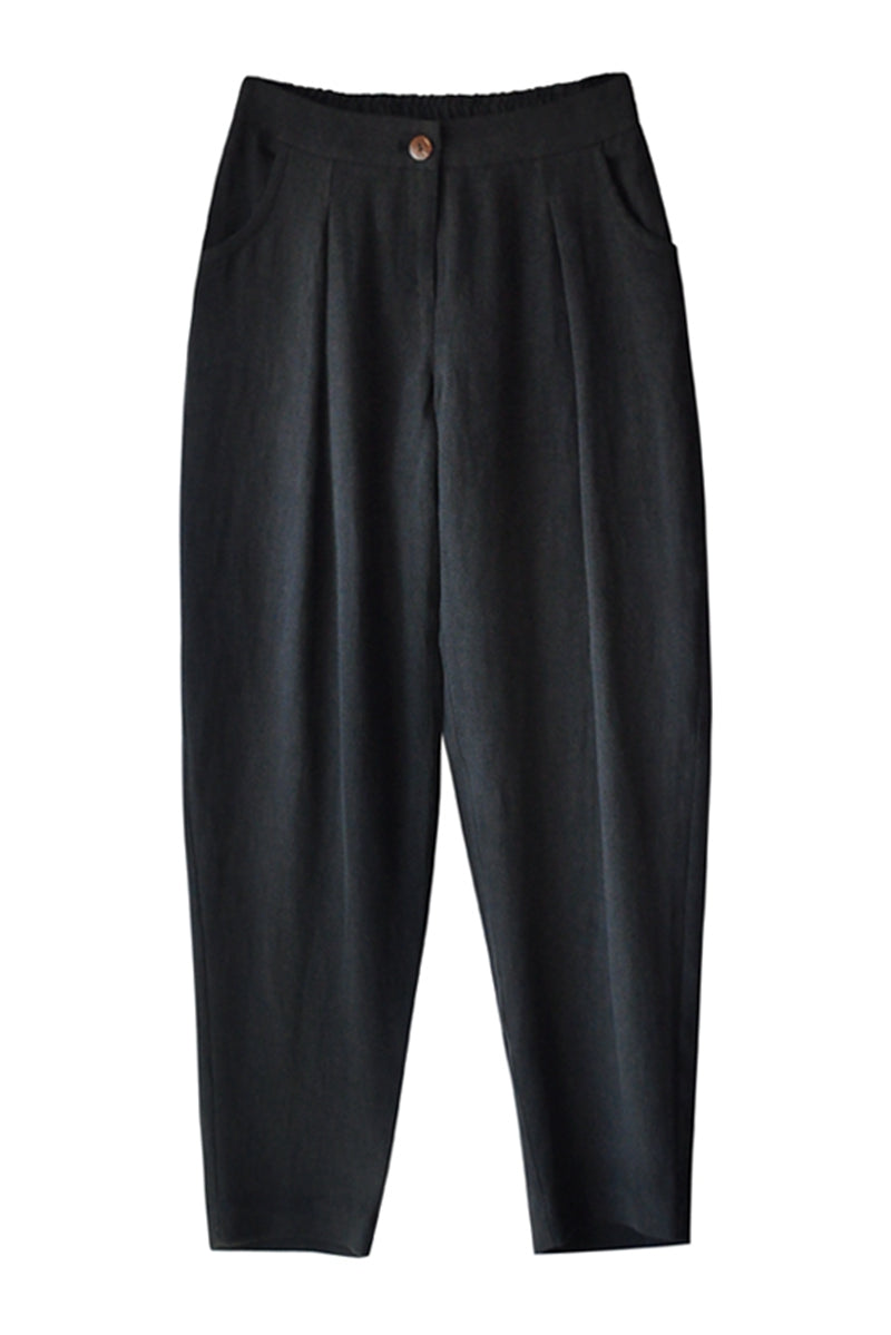 Women Long Cotton Linen Pencil Pants Loose Turnip Pants K7052– FantasyLinen