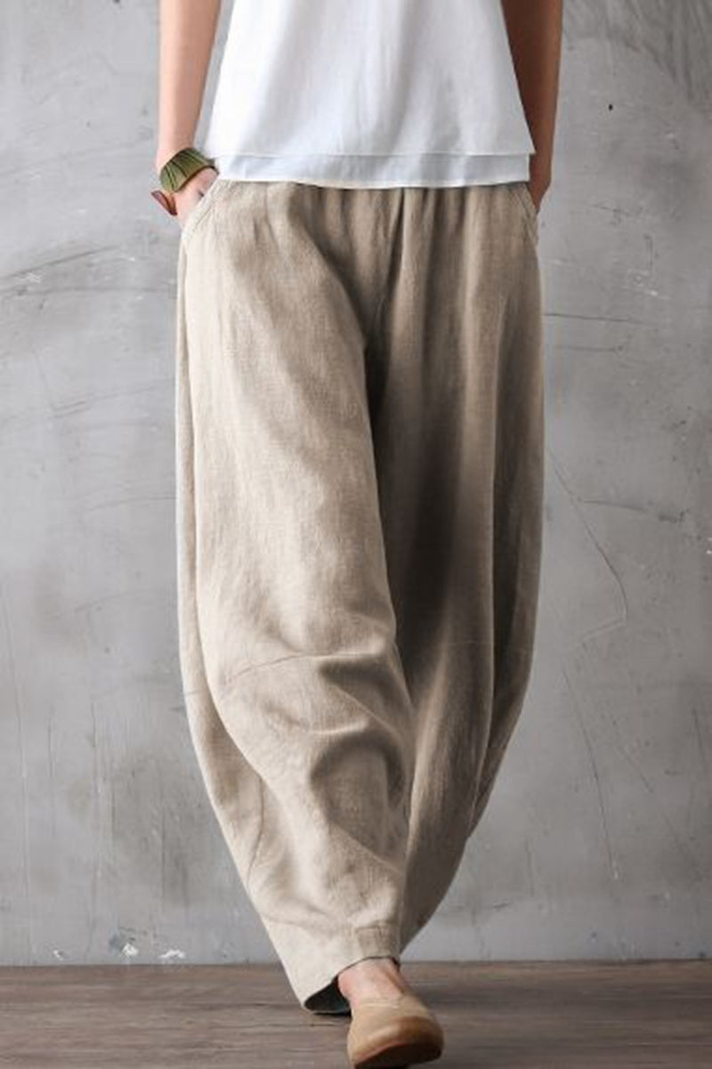 Summer Loose Cotton Linen Pants Women 