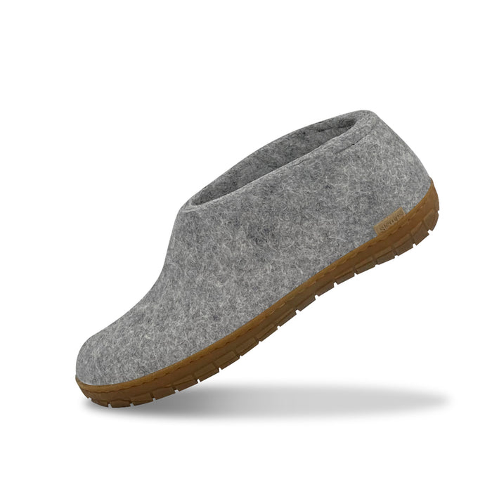 NEW RUBBER - Glerups Shoes slippers felted wool in grey (AR-01-00) – my little