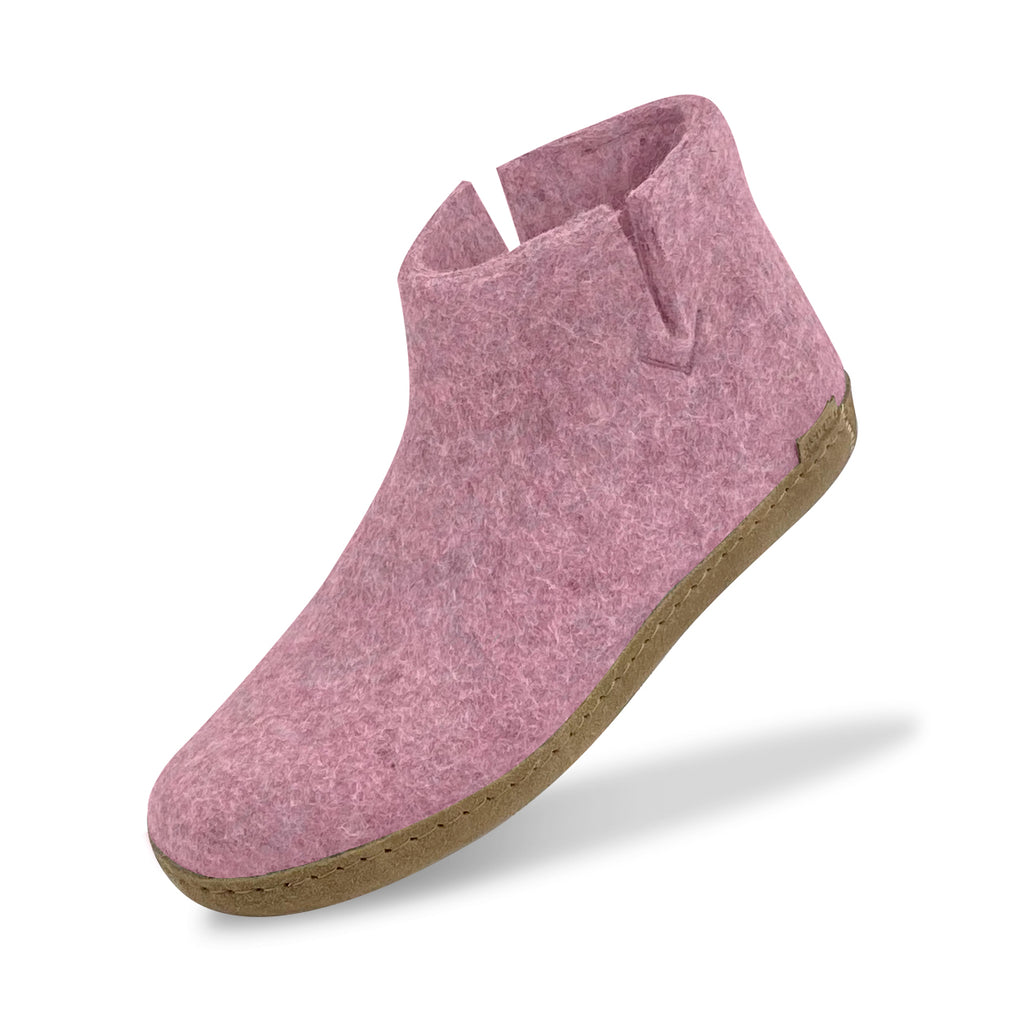 ecstasy Merchandising Udfordring Glerups Boots slippers in felted wool in Flower (G-40-00)