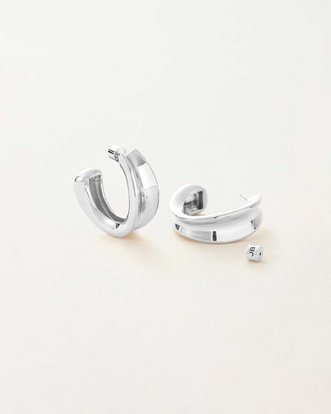 ☆DIESEL☆ single hoop earrings DX1345040 DX1375: Stainless Steel D Logo Hoop Earrings | Diesel