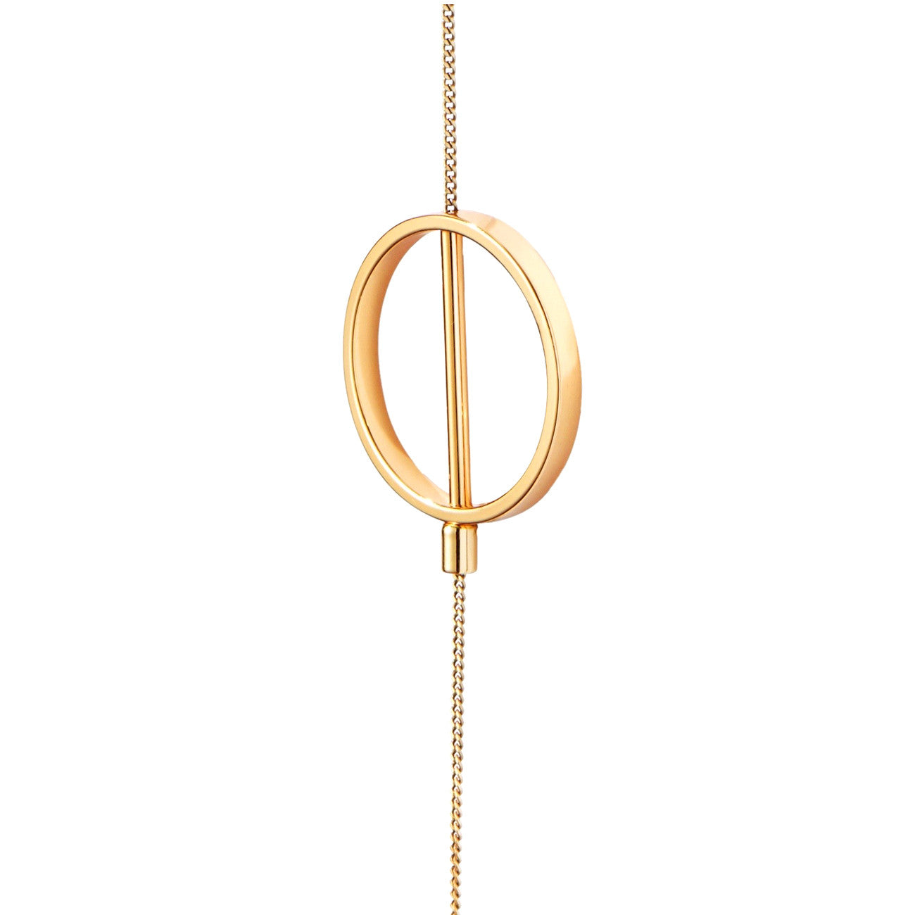 Jenny Bird Rhine Lariat Necklace in High Polish Gold